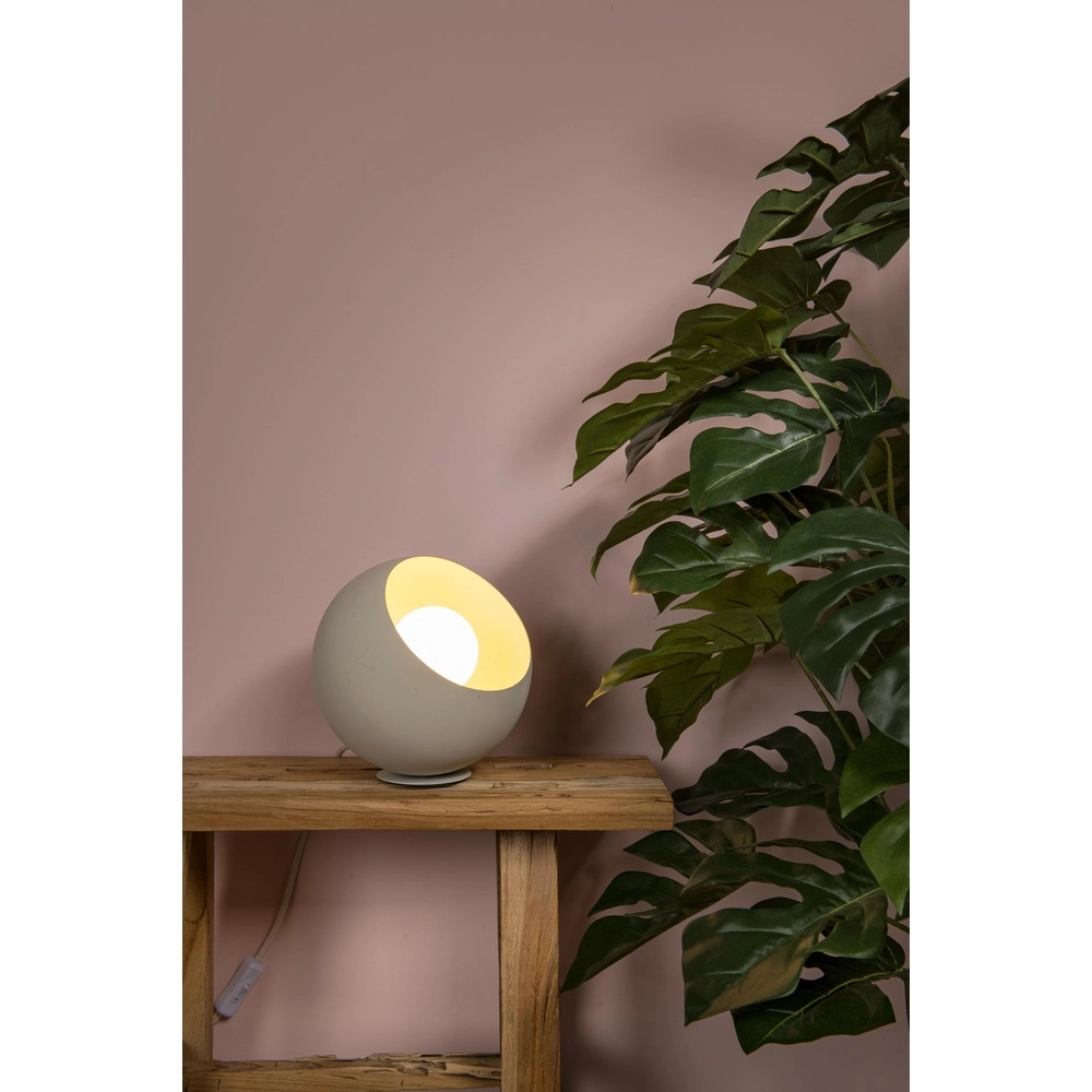 Tischlampe Doredos Ø 20 cm sandbraun Lucide 5411212510037