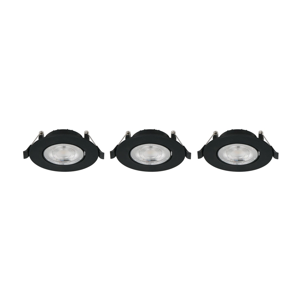 Set aus drei versenkten Scheinwerfern Altai Schwarz Trio 4017807712254