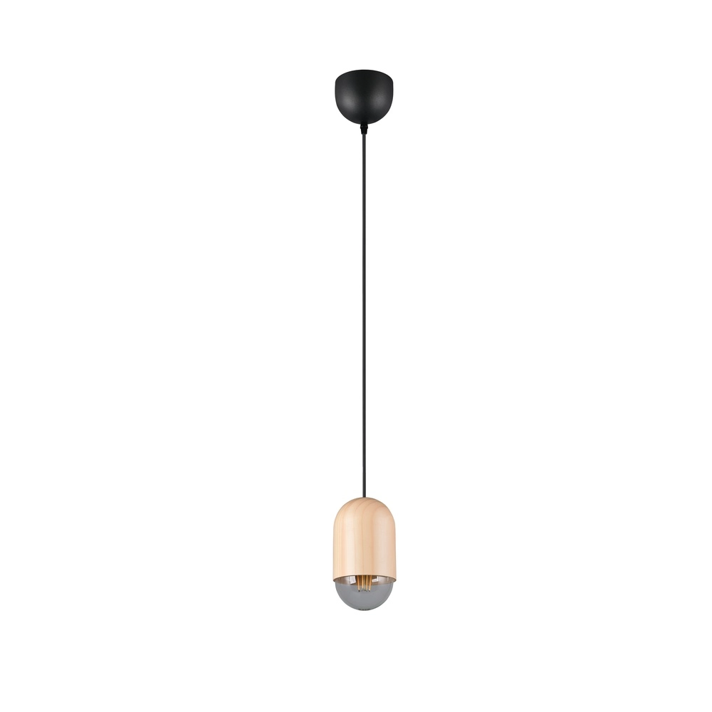 Einzigartige Pendelleuchte Nara Holz Ø 10,5cm Trio 4017807661750