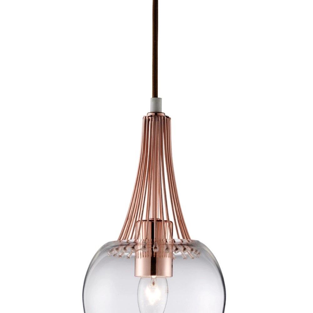 Kupfer Pendelleuchte Whisk Ø 16cm Searchlight 5053423037912