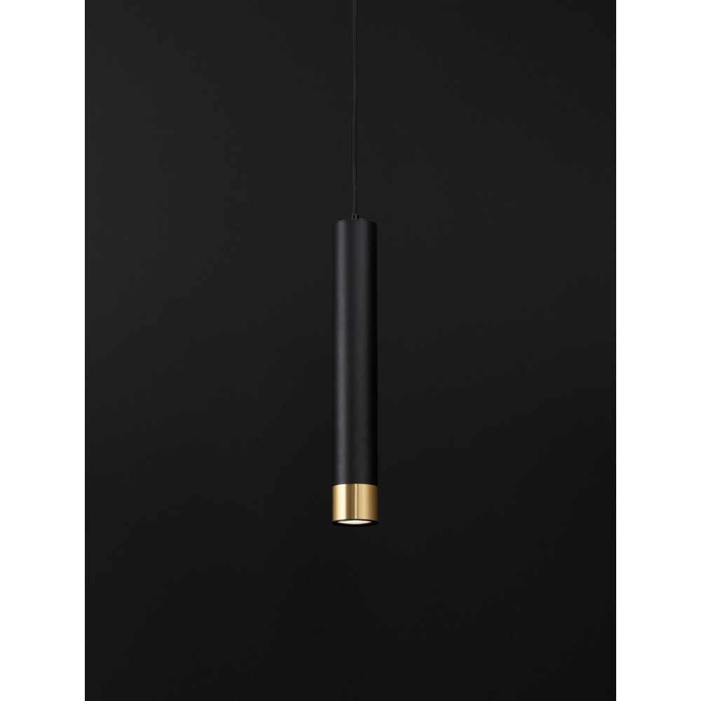 Design-Pendelleuchte Picto 40cm schwarz mit gold Lyora 5212017430380