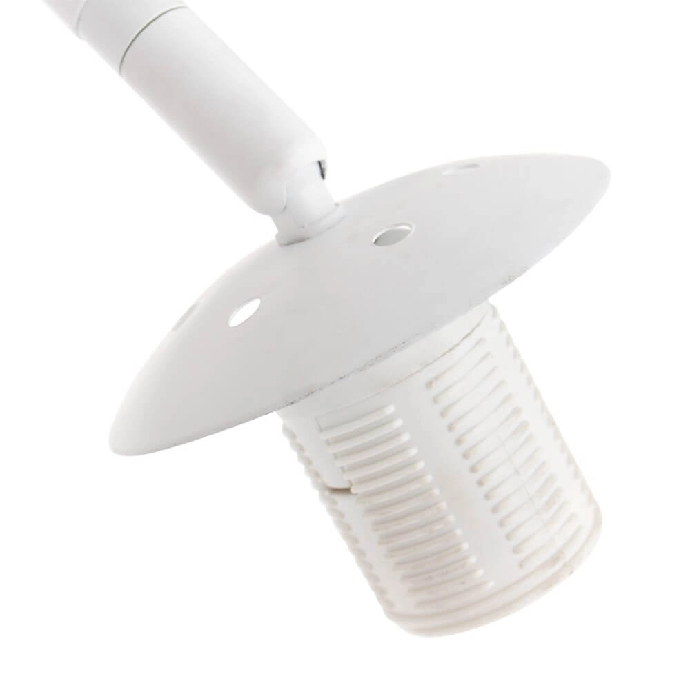 Weiße Bogenlampe Sparkled mit taupefarbener Kapuze Steinhauer 8712746152333