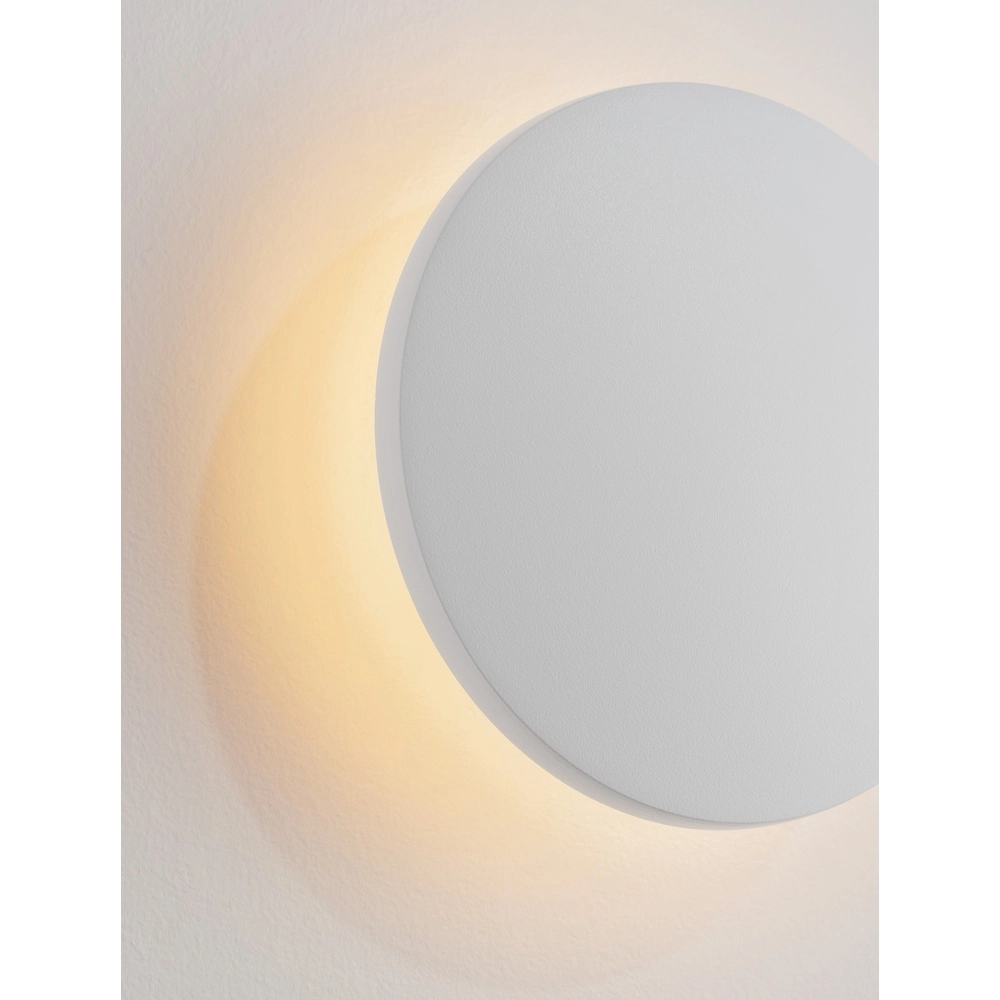 Runde Wandleuchte Copper weiß Ø 13,5cm Lyora 5212017447319