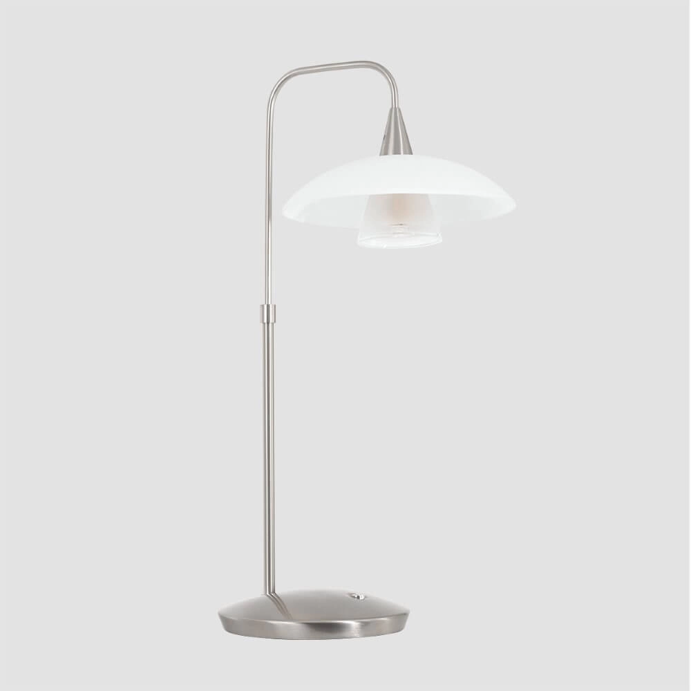 Tischlampe Tallerken Metallgrau Steinhauer 8712746132021