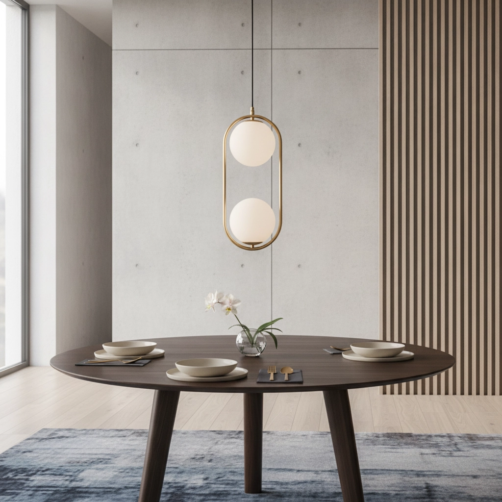 Design-Pendelleuchte Obitar Doppelt oval gold