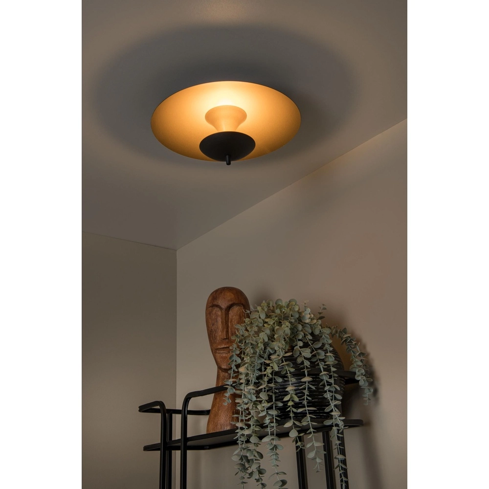 Design-Deckenlampe Vulcan Gold mit Schwarz Lucide 5411212303448