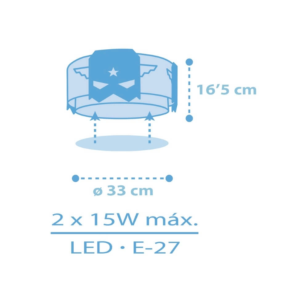Kinderzimmer-Deckenleuchte Blue Hero Dalber 8420406003276