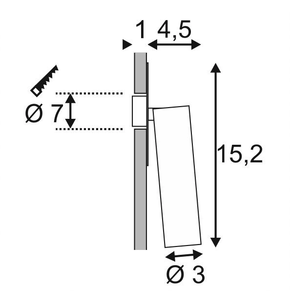 LED Einbaustrahler Karpo Weiß SLV 4024163170673