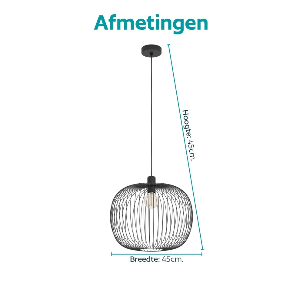 Draht-Pendellampe Lodods schwarzer Ø 45 cm