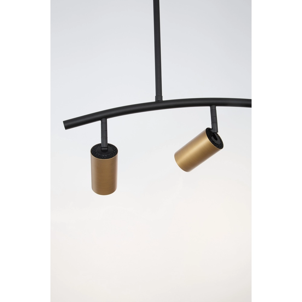 Pendelleuchte Pogno 3-flammig schwarz mit gold rund Lyora 5212017431295