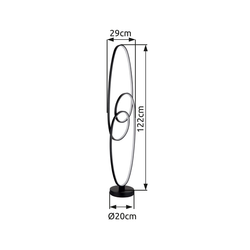 Design-Stehlampe Spira Schwarz Globo 9007371453252