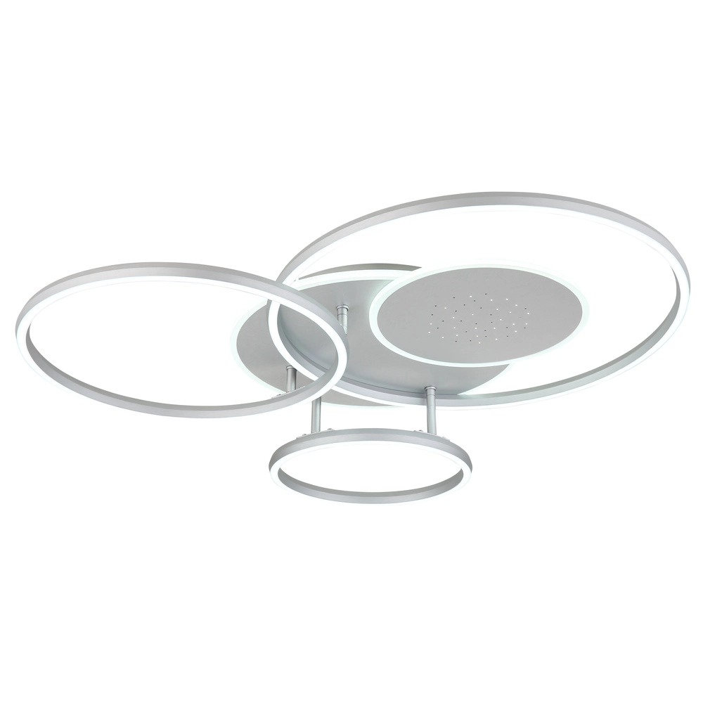Moderne Deckenlampe Johnson Silbergrau 80,7 cm Globo 9007371583553