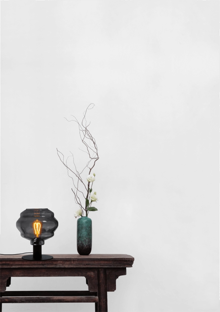 Tischlampe Porto mit Kugelrauchglas Ø 24cm Masterlight 8718121271392