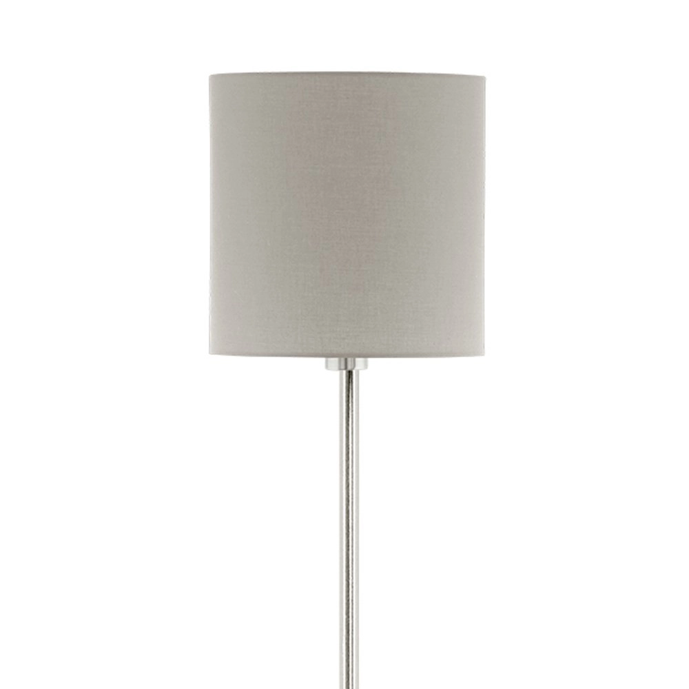 Stehlampe Pasteri 28cm Nickel Matt mit hellbrauner Kapuze Eglo 9002759951672