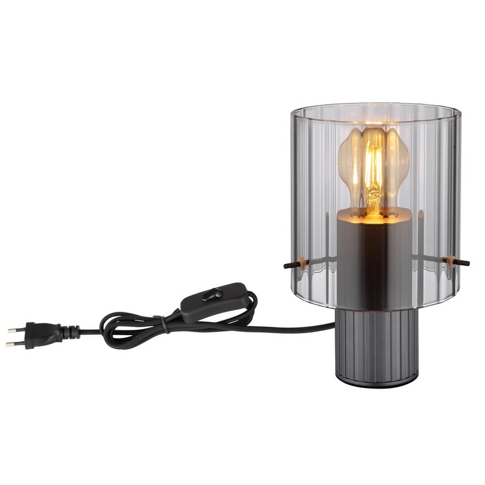 Tischlampe Tulivar Design Rauchglas Globo 9007371456666