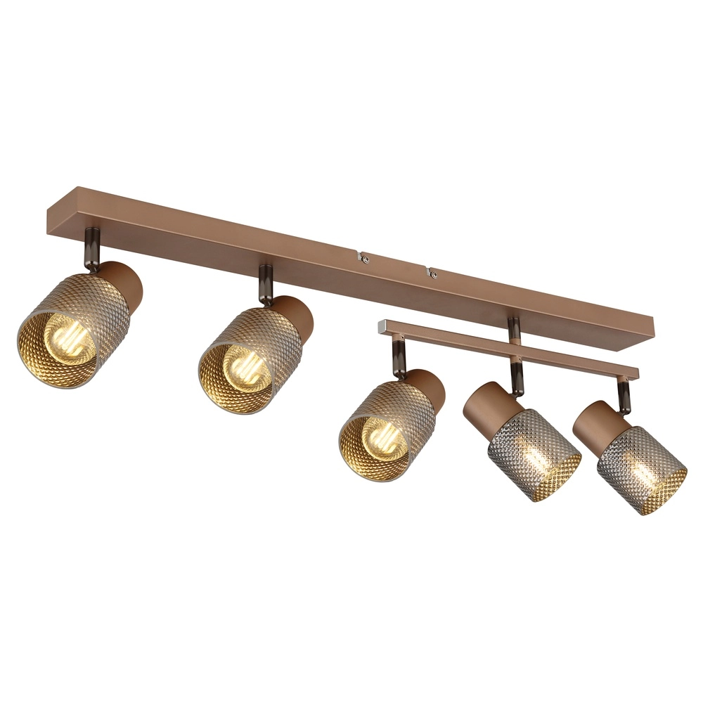 Deckenlampe Satella 5-helles Kaffeebraun