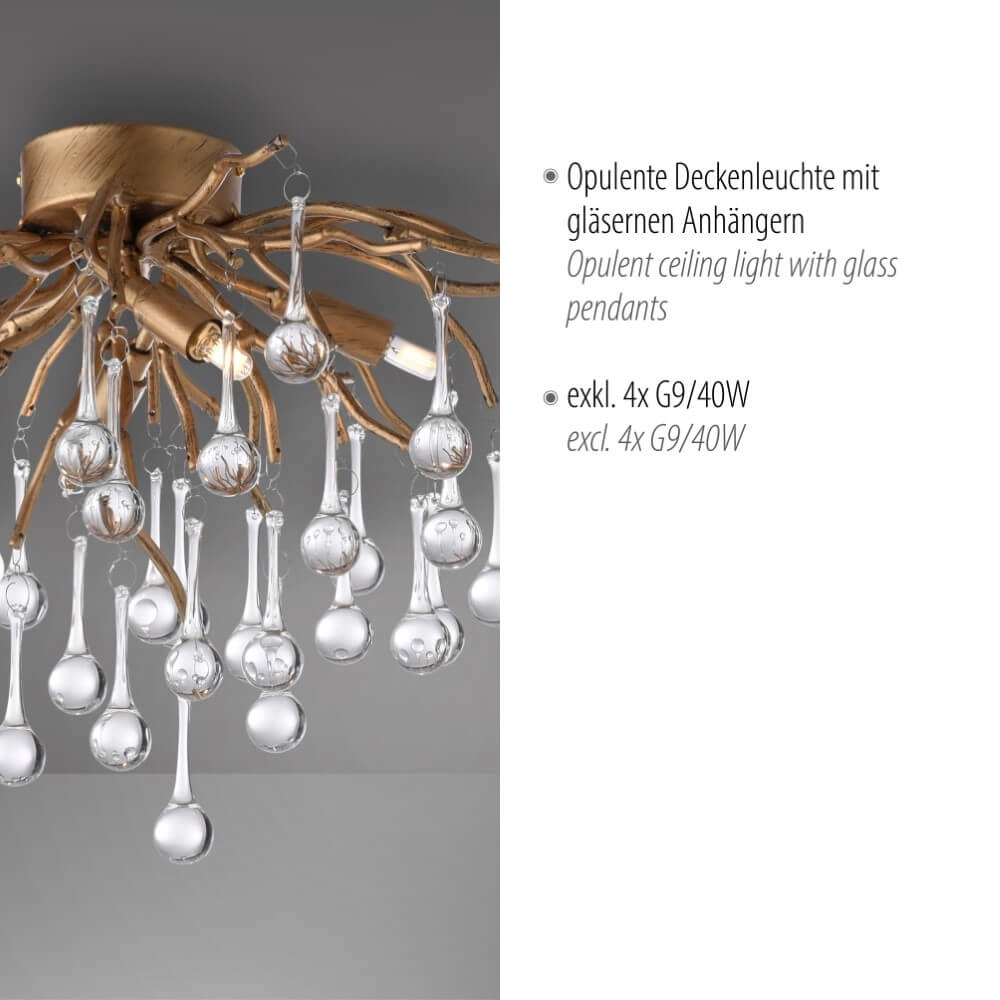 Kronleuchter Icicle Messing 60cm Paul Neuhaus 4012248352069