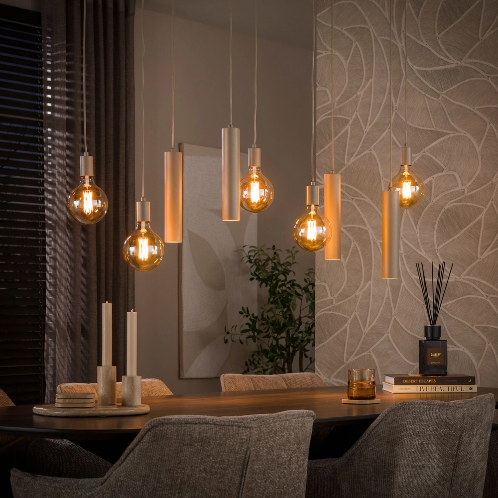 Design-Pendellampe Senso 9-helles Sandbraun