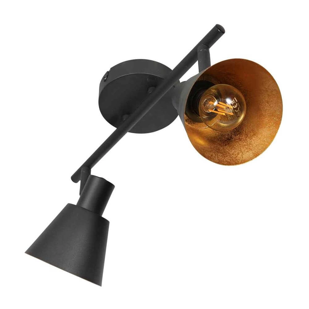 Deckenlampe Oeroe schwarz mit gold 2-flammig Steinhauer 8712746176339