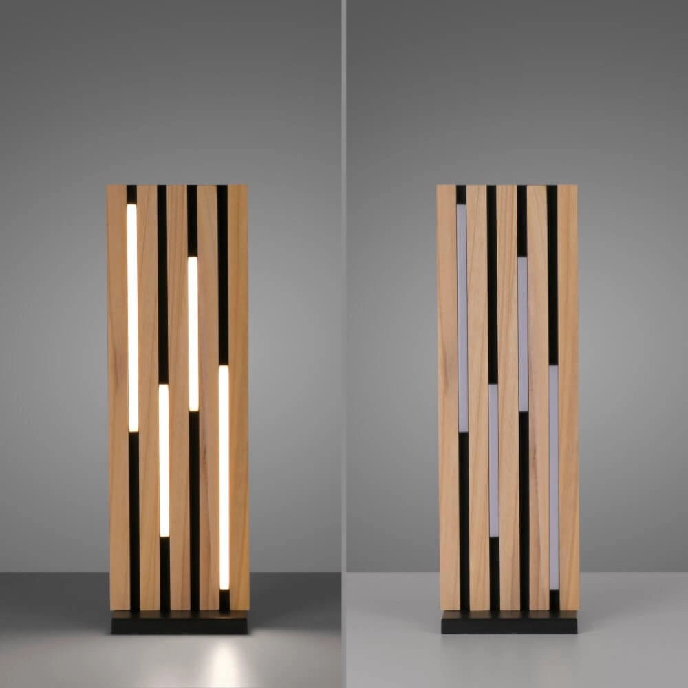 Designer-Stehleuchte Q-Akustik Holz Paul Neuhaus 4012248385401