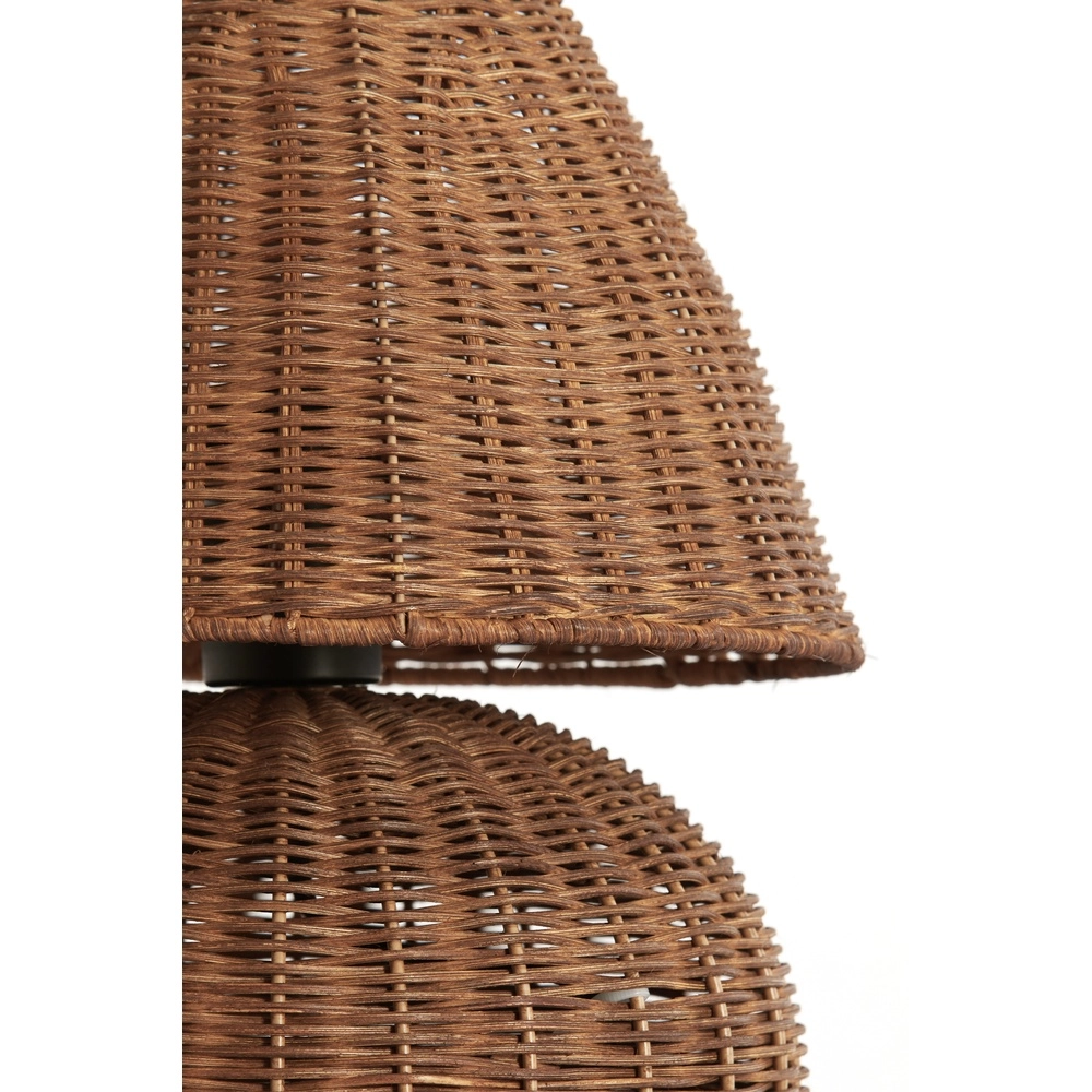 Rattan-Tischlampe Mavon Ø 27,5 cm – dunkles Rattan Light & Living 8717807820510