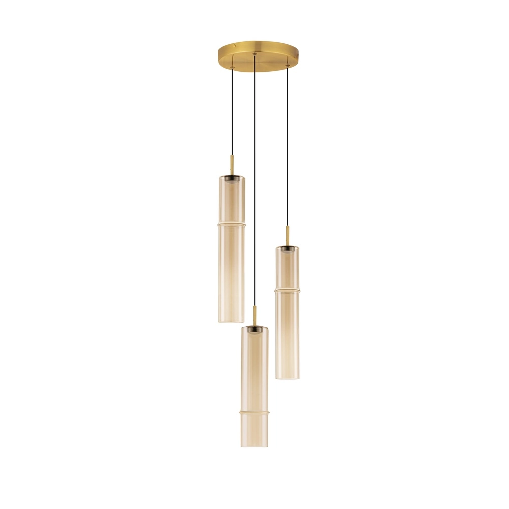 Einzigartige Pendelleuchte Sano 3-flammiges Gold Lyora 5212017474049