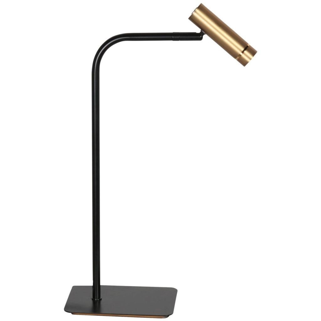 Tischlampe Lumo Schwarz mit Gold Steinhauer 8712746184600