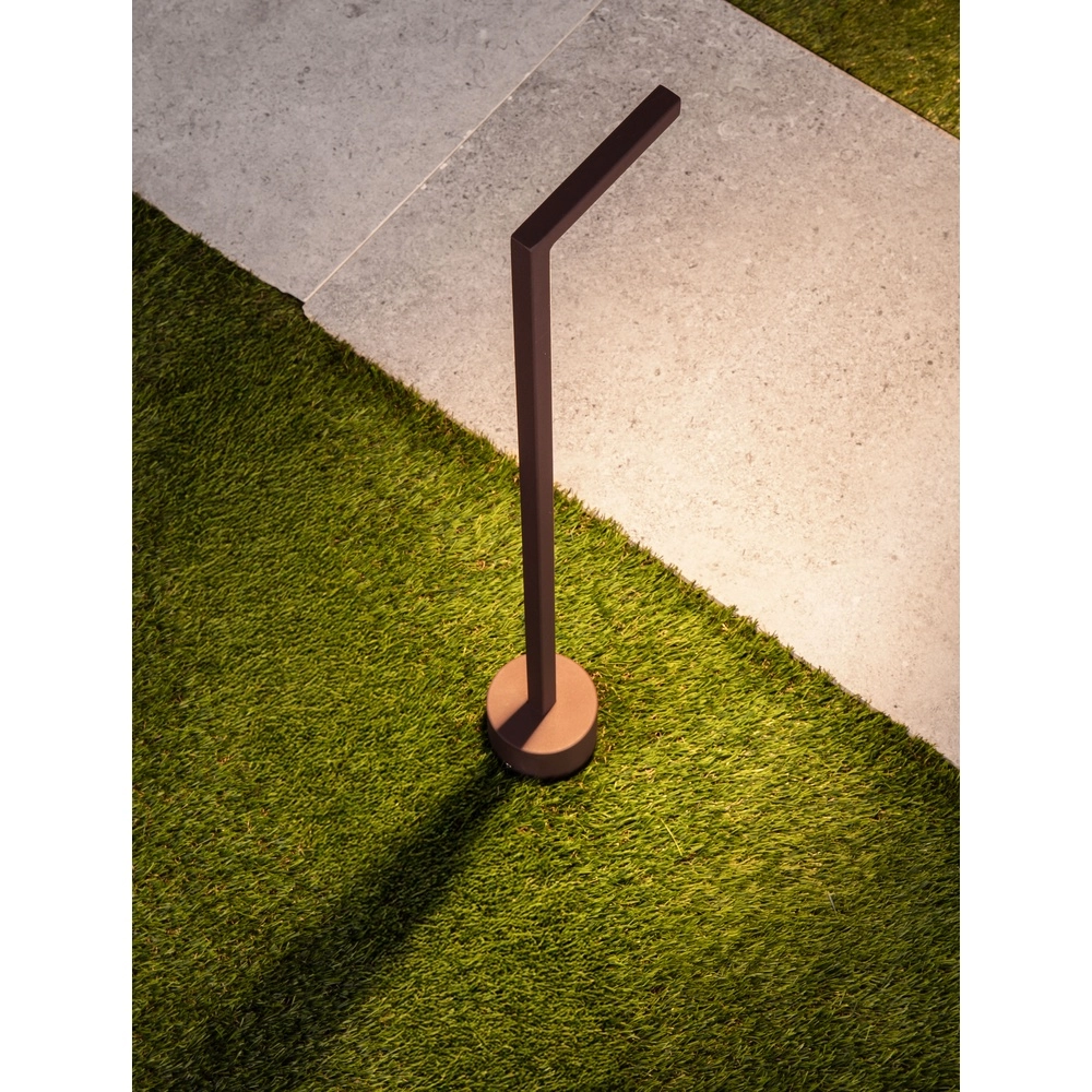 Schlanke Gartenleuchte Pipe Rostbraun 64,5cm Lyora 5212017465559