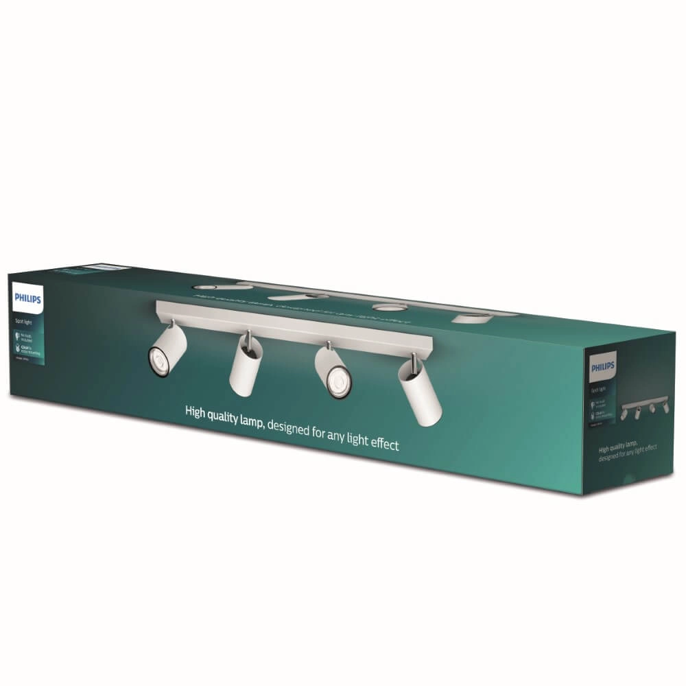 Weißer Deckenstrahler Kosipo 4-Licht Philips 8719514435278