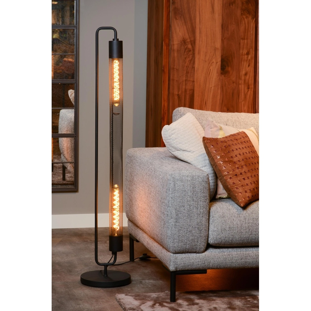 Design-Stehlampe Calixt Schwarz Lucide 5411212051493