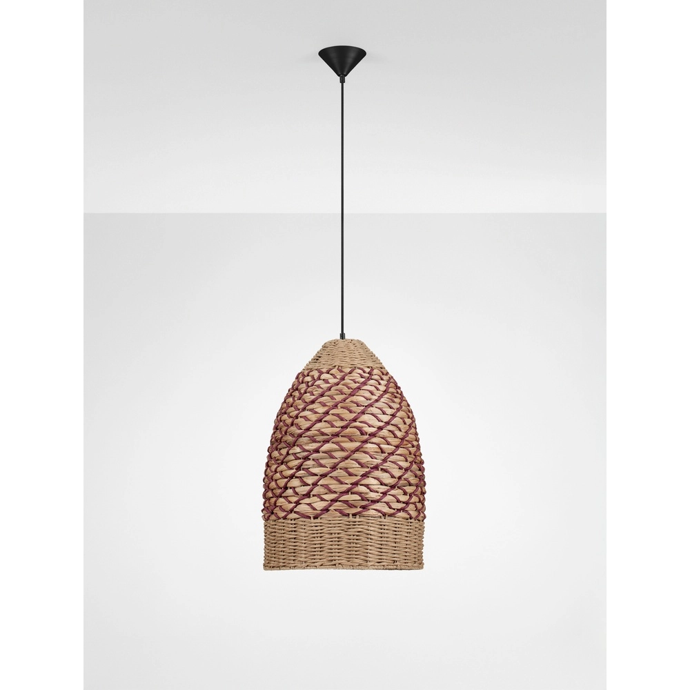 Pendelleuchte Mapi Ø 37cm rot mit braun Lyora 5212017477323