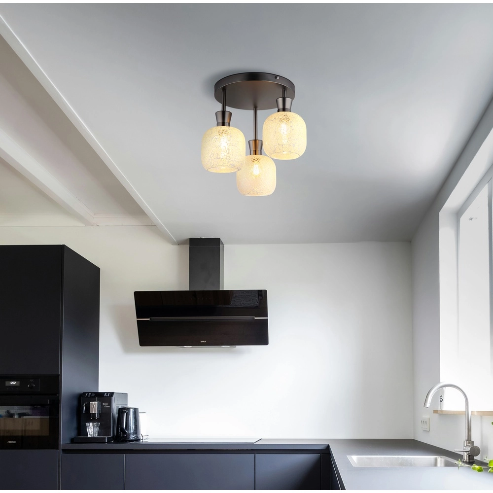 3-Licht Deckenlampe Brokana Gunmetal Globo 9007371572465