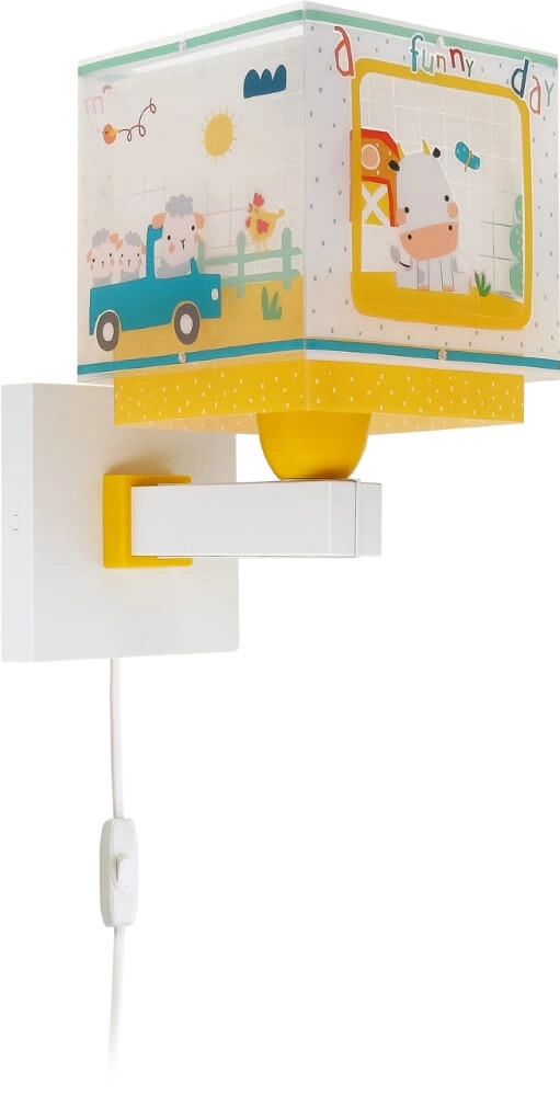 Kinderzimmer-Wandleuchte My Farm gelb mit weiß Dalber 8420406634098