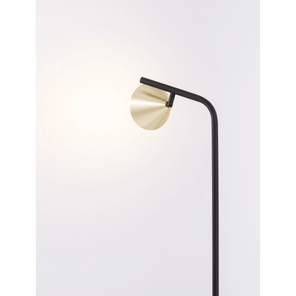 Stehlampe Conico schwarz mit gold Lyora 5212017475473