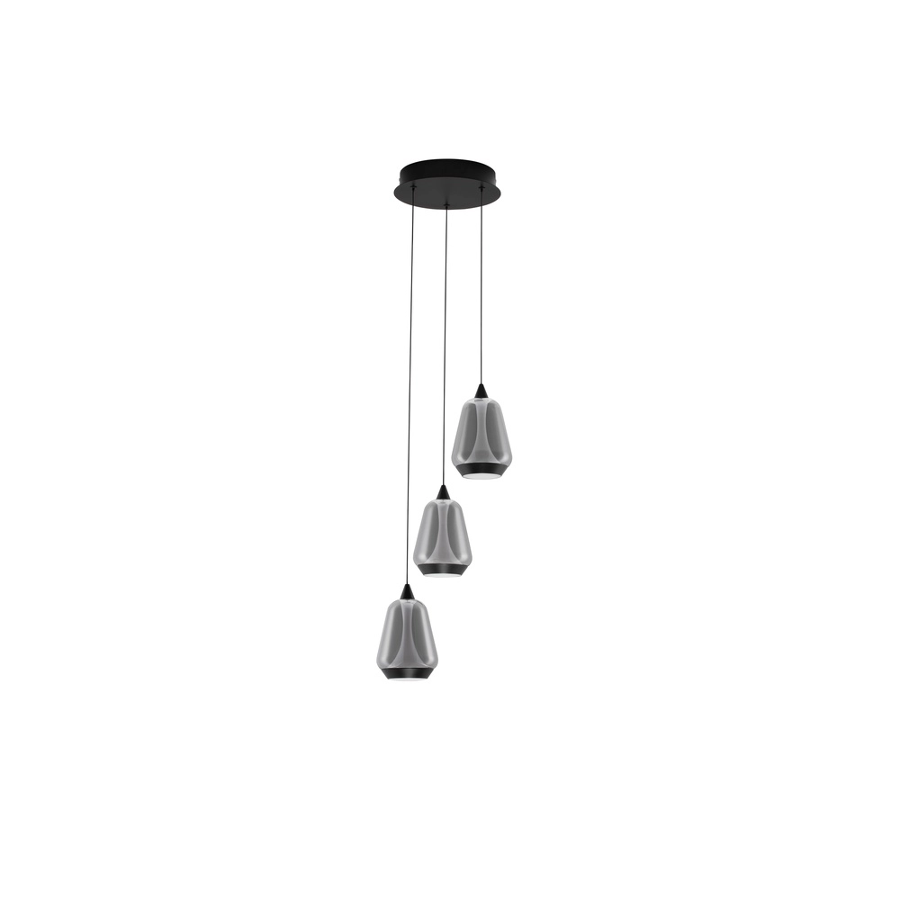 Design-Pendelleuchte Alish 3-flammiges Rauchglas Lyora 5212017477705