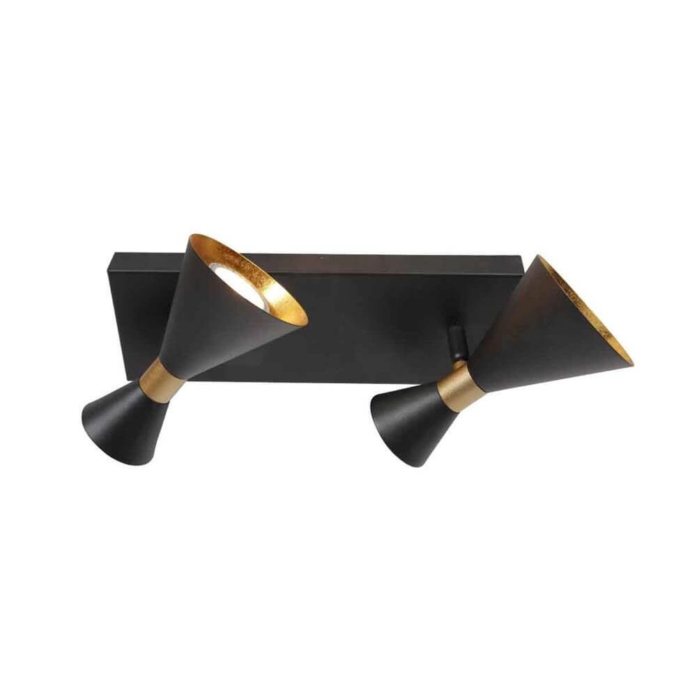 Design-Deckenleuchte Preto Schwarz mit goldenem Double Steinhauer 8712746176292