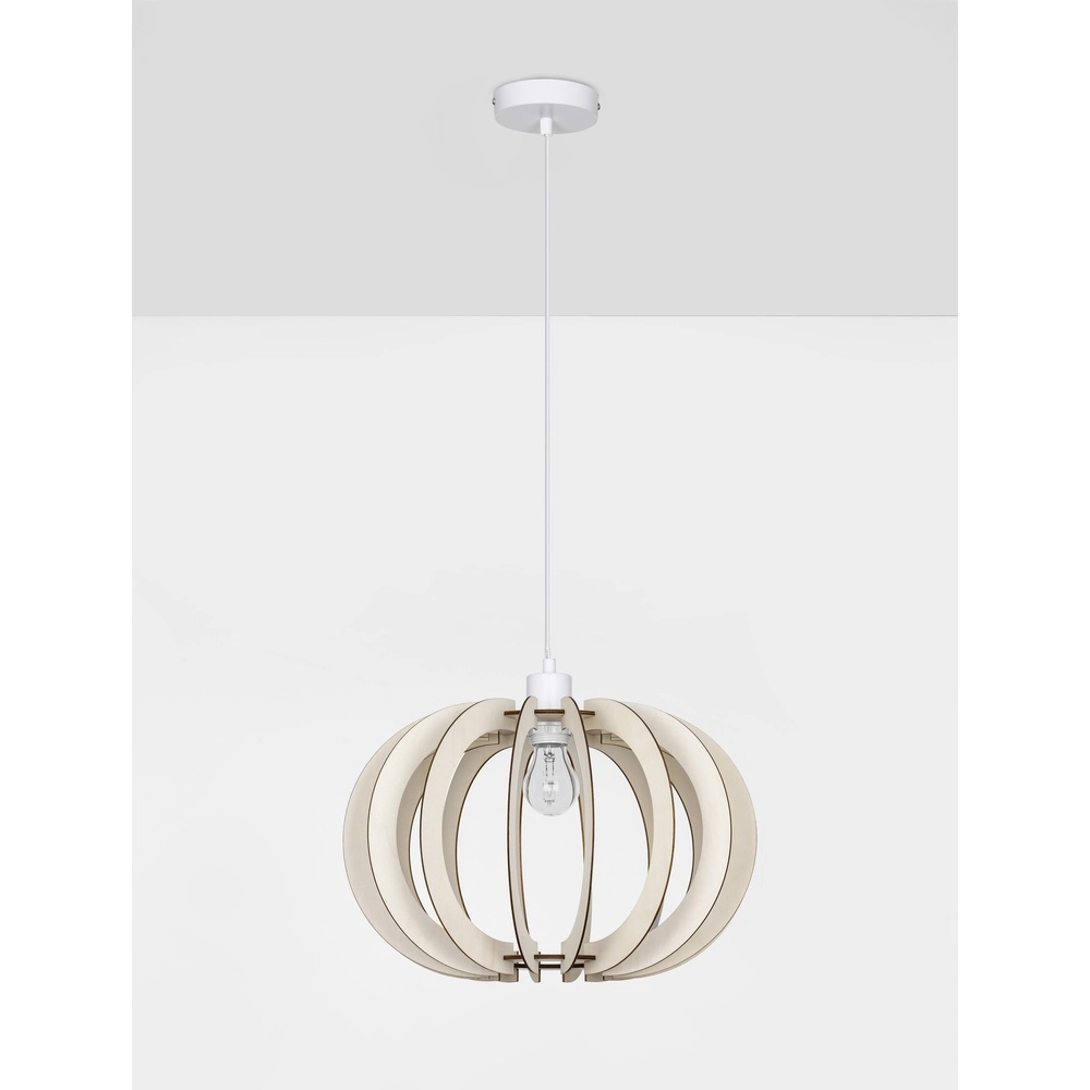 Pendelleuchte aus Holz Ottoline leicht Ø 40cm Lyora 5212017436191
