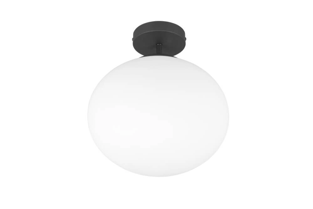 Deckenleuchte Fomento Ø 30cm - schwarz mit weißem Glas Trio 4017807616187