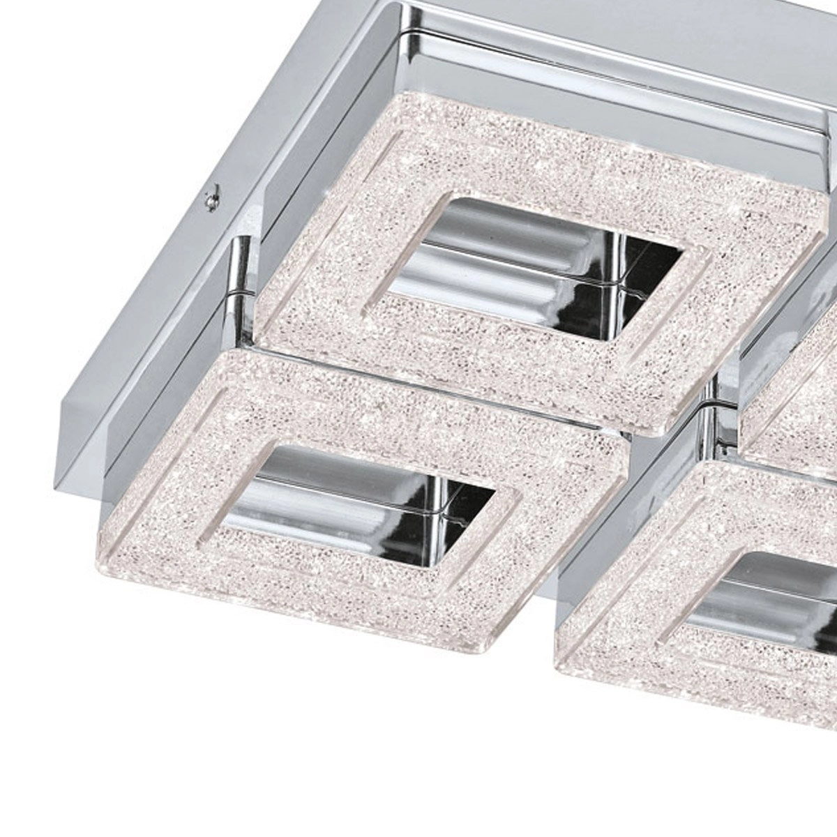 LED-Deckenlampe Fradelo 3000k - 4x4W - 28 cm chrom mit Kristall Eglo 9002759956578