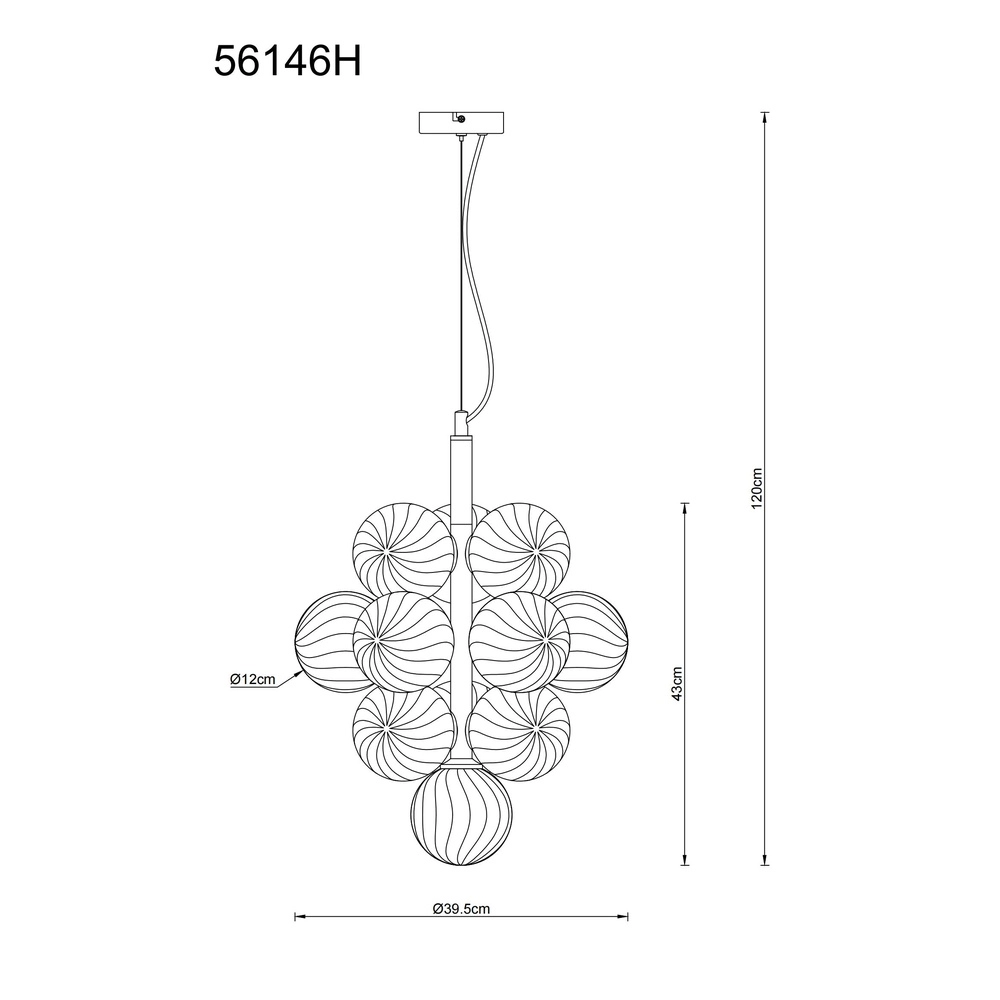 Schwarze Pendellampe Conor mit Bernsteinglas Globo 9007371509188