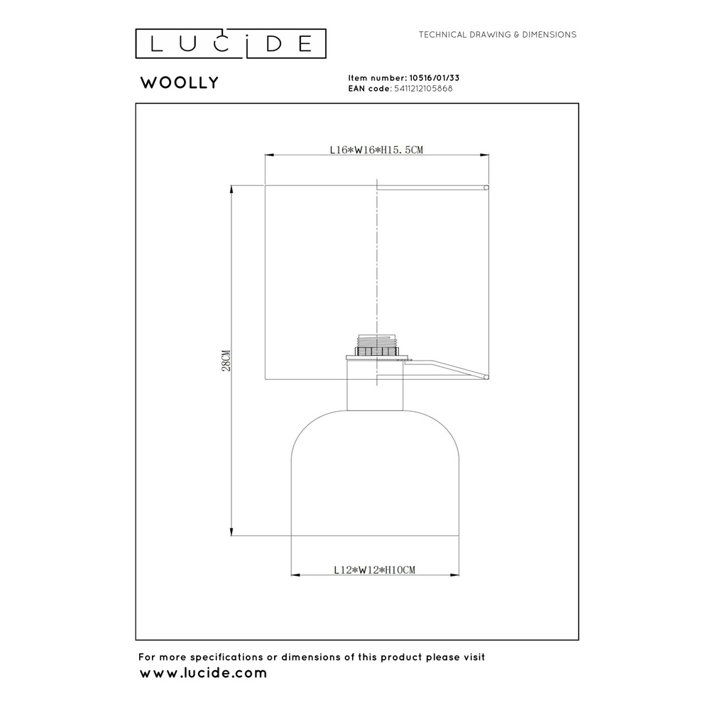 Tischlampe Woolly Grün Lucide 5411212105868