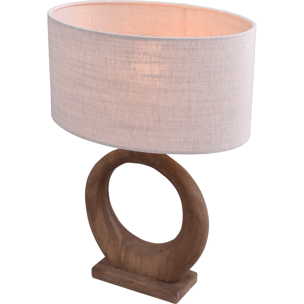 Japandi-Tischlampe Woodie Round 40 cm – Holz mit Naturholz Masterlight 8718121392752