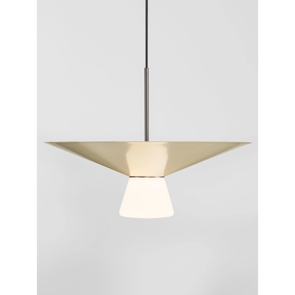 Design-Pendellampe Baris weiß mit grauem Ø 38 cm Lyora 5212017495303
