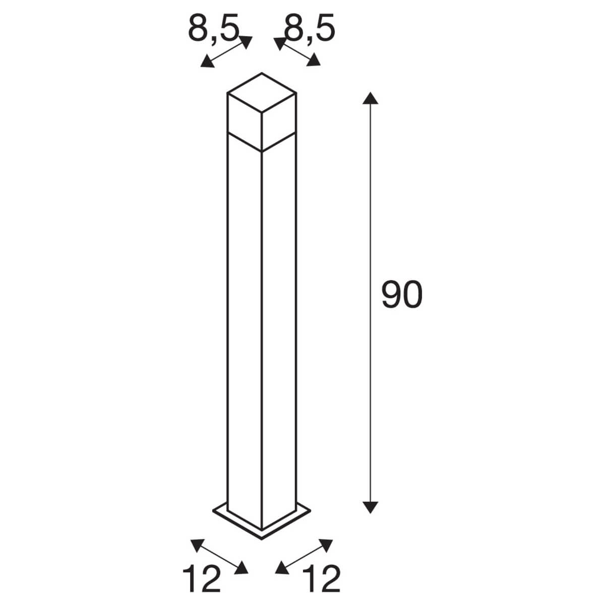 Quadratische Wegebeleuchtung Grafit 90 SLV 4024163262699