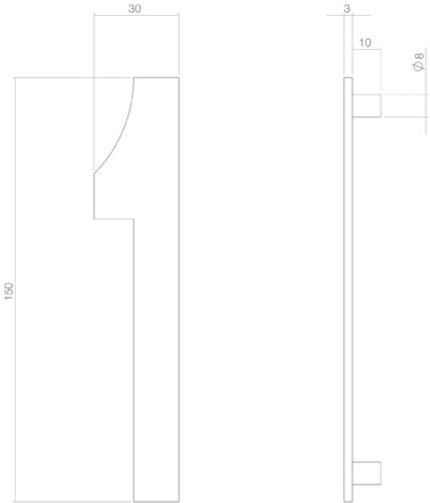 Hausnummer 1 Numbra 15cm Edelstahl getrommelt Intersteel 8714186697184