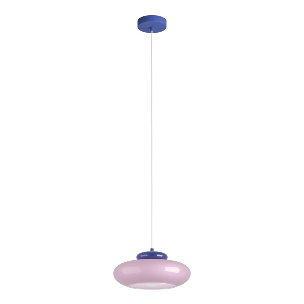Design-Pendellampe Berardelli Rosa mit blauem Ø 32 cm