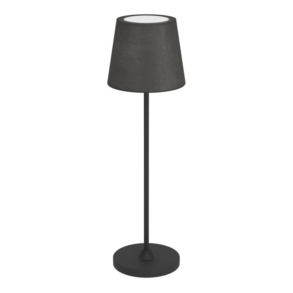 Tischlampe Leonero schwarz mit Stoff Eglo 9002759759384