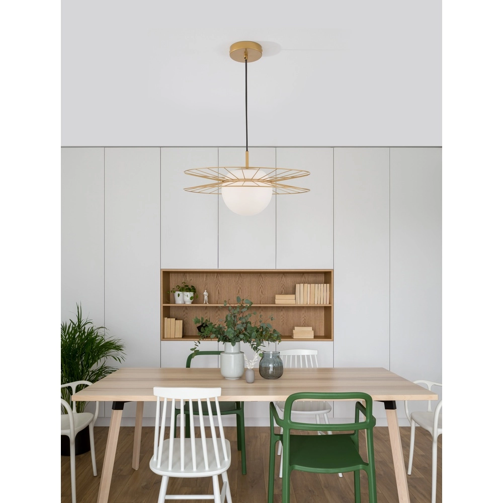 Goldene Pendelleuchte Ellery Ø 45cm