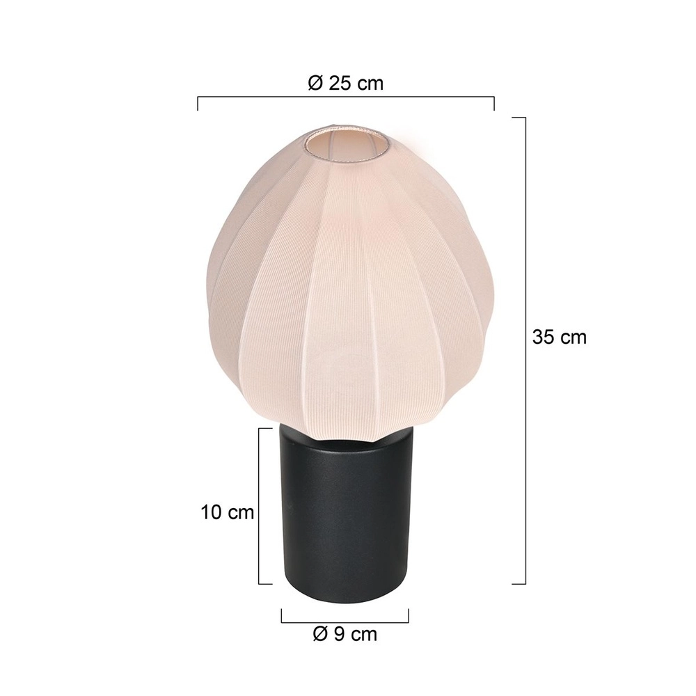 Tischlampe Bloeba cremefarbener Farbton Ø 25cm Steinhauer 8712746181203