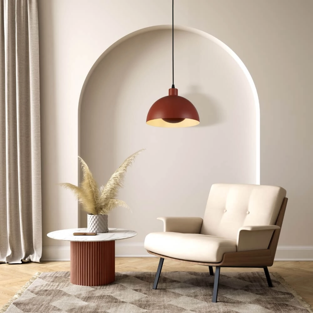 Orange Pendelleuchte Mars Schirm 20cm hoch Searchlight 5053423274287
